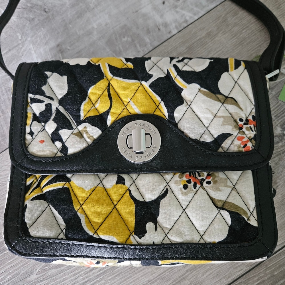 Vera Bradley 2 Way Tote Women Small Portobello Road Floral Quilted Crossbody Bag